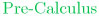 Online Pre_Calculus Tutoring